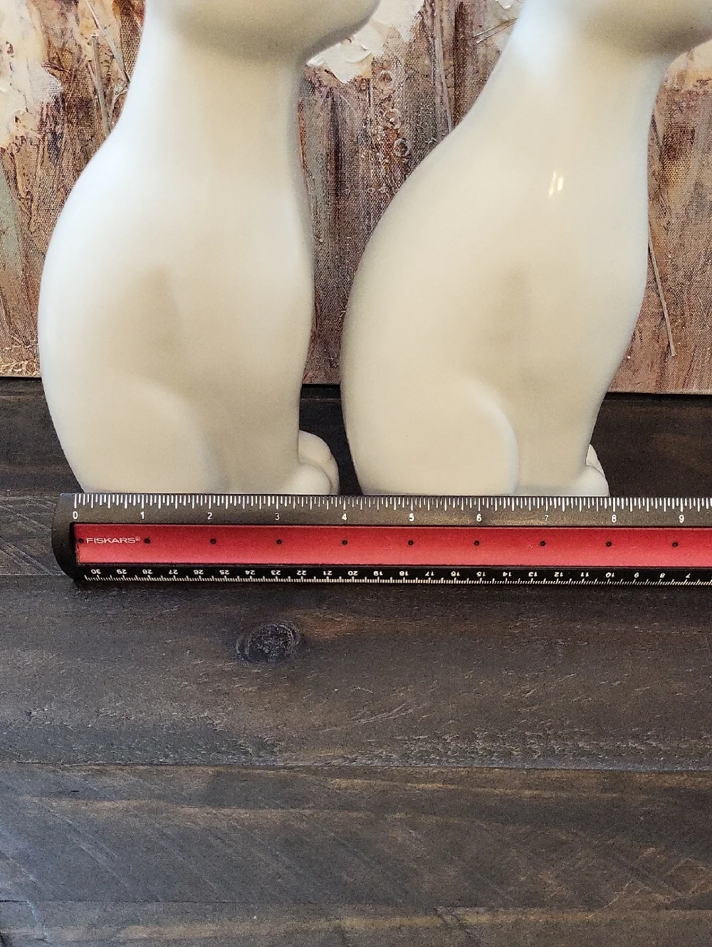 2 Pier 1 Ceramic Sitting White Cats